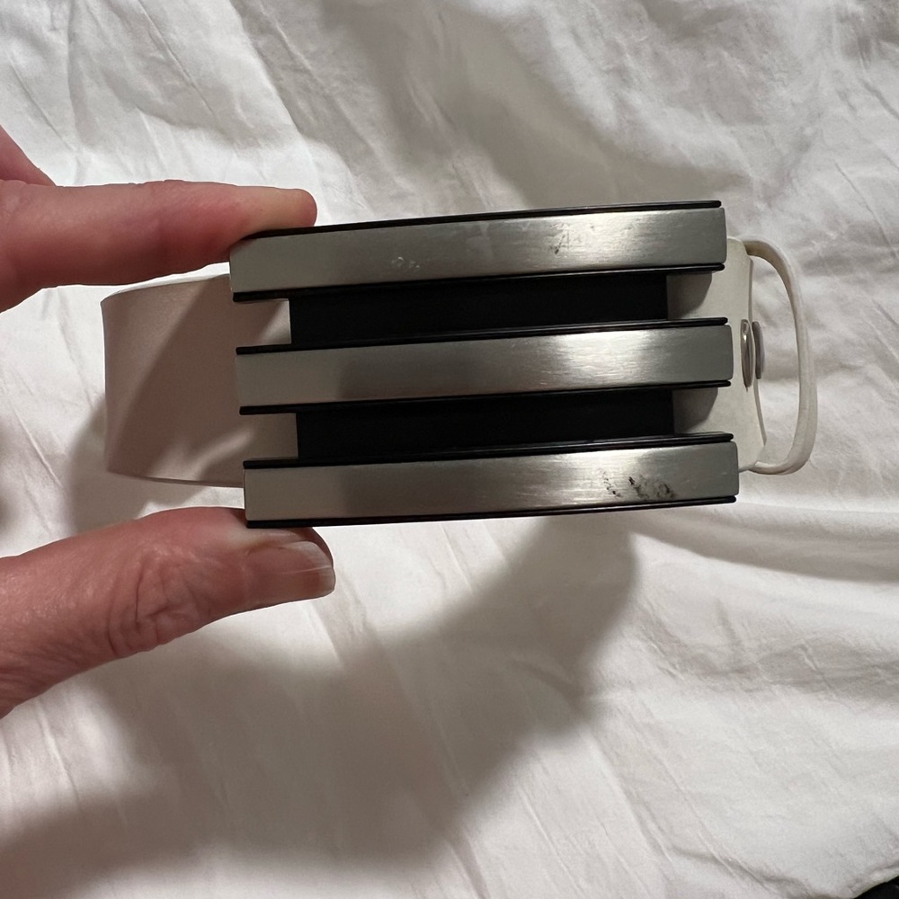 Adidas - men’s, white leather belt. Size 38 belt.